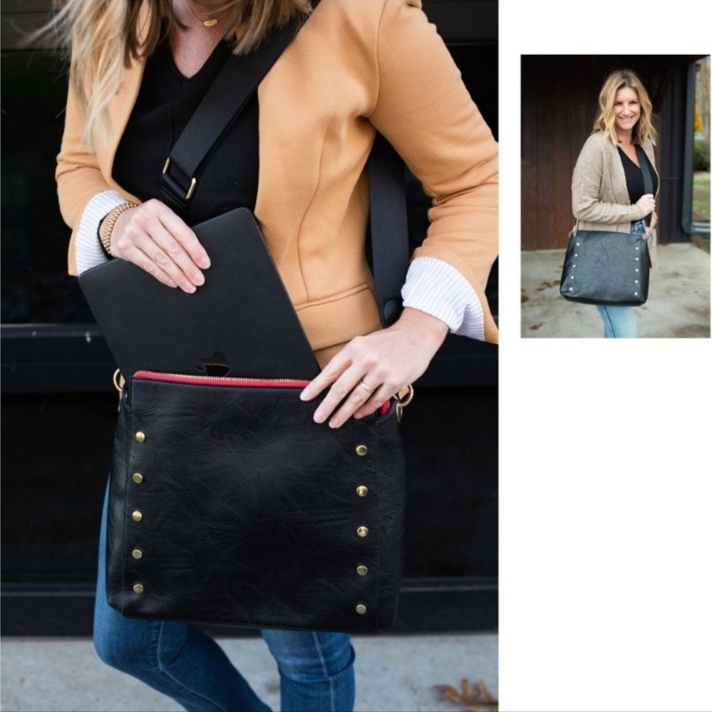 Social Threads Black Vegan Crossbody Messenger Bag